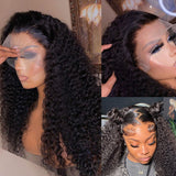 13x4 3D FULL FRONTAL Skin Melt Lace Preplucked Human Hair Lace Front Wig | Curly