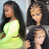 13x6 3D FULL FRONTAL Skin Melt Lace Preplucked Human Hair Lace Front Wig | Curly