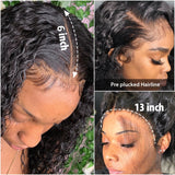 13x6 3D FULL FRONTAL Skin Melt Lace Preplucked Human Hair Lace Front Wig | Curly