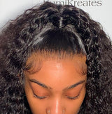 13x4 3D FULL FRONTAL Skin Melt Lace Preplucked Human Hair Lace Front Wig | Curly