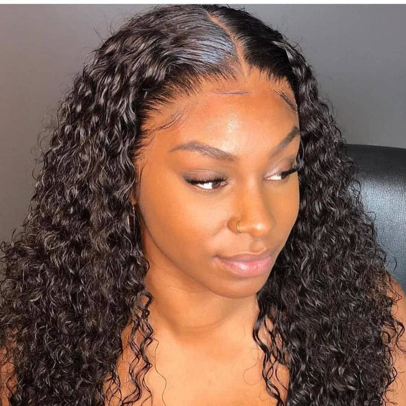 Darcy | Diamond Fake Scalp 13X6 Human Hair Lace Front Wig | Deep Curly