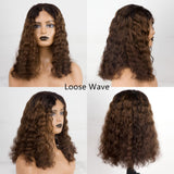 Dazzline | T Part Virgin Human Hair Precolored Lace Wigs