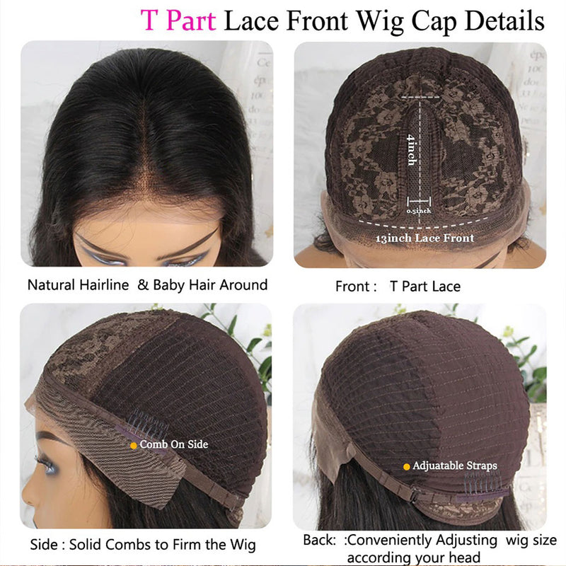 On Sale Highlight Human Hair Bob T Part Lace Wig