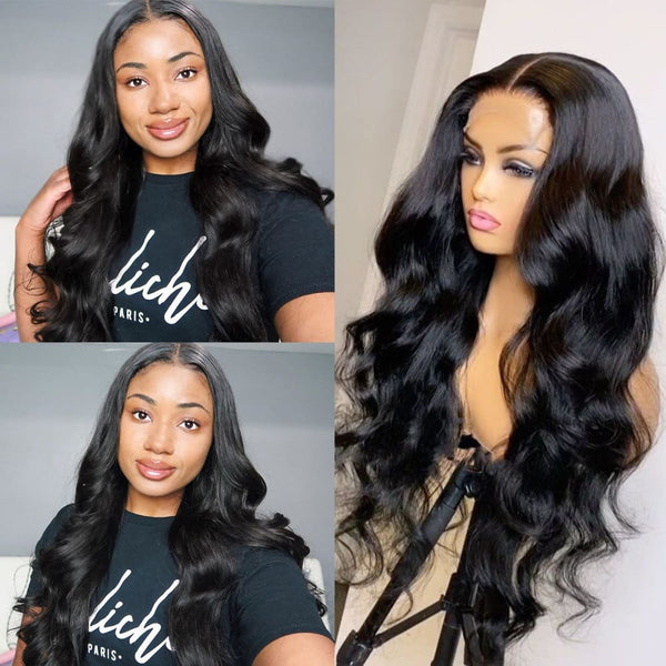 Lilith  Deepest Brown Long Natural Wavy Synthetic Lace Front Wig