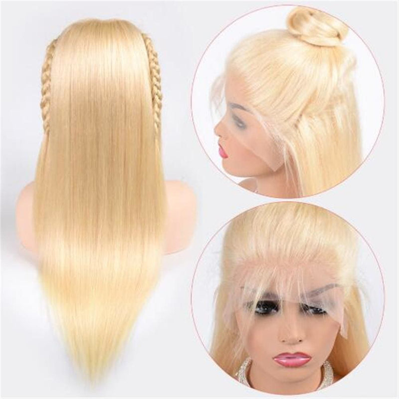 Doris | 13X6 Lace Front Preplucked 613 Blonde Human Hair BOB Lace Wig | Silky Straight