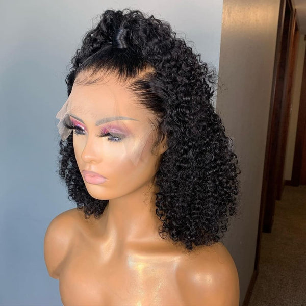 Fiona | 13X6 Deep Parting Lace Front Preplucked Virgin Human Hair Lace Wig | Kinky Curly
