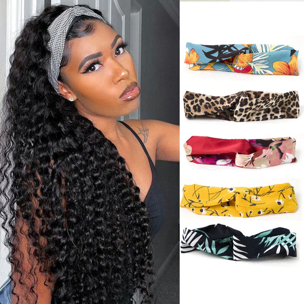 Glueless Headband Wig Deep Wave Virgin Human Hair Wig