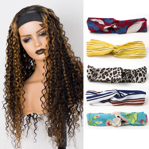 Glueless Headband Wig Precolored Highlight Virgin Human Hair Wig - 12’’ / Collection 1