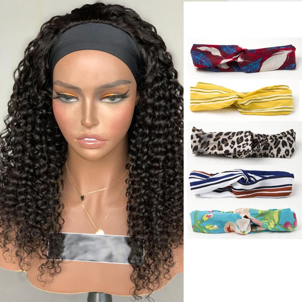 Glueless Headband Wig Virgin Human Hair Curly - 12’’ / Collection 1