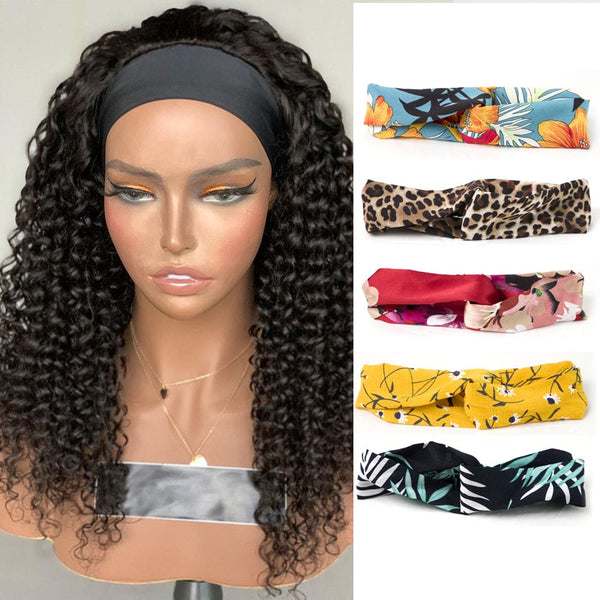 Glueless Headband Wig Virgin Human Hair Curly - 12’’ / Collection 2