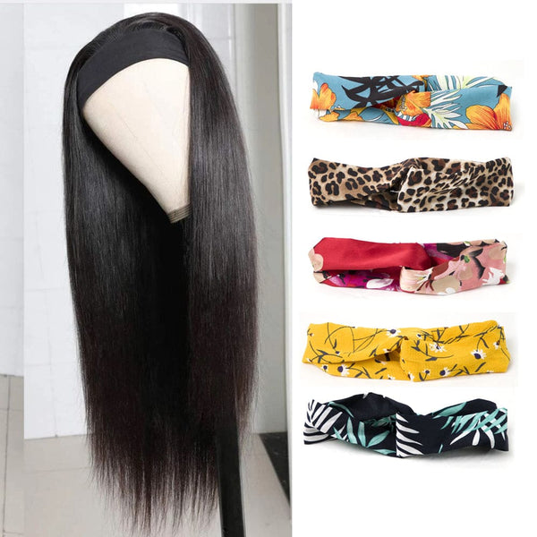 Glueless Headband Wig Virgin Human Hair Silky Straight - 12’’ / Collection 2