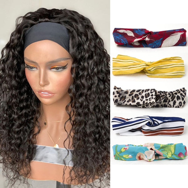 Glueless Headband Wig Virgin Human Hair Water Wave - 12’’ / Collection 1