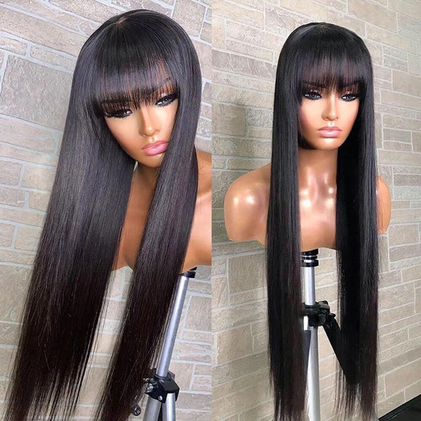 ISSA | Preplucked Virgin Human Hair Lace Wig With Bang