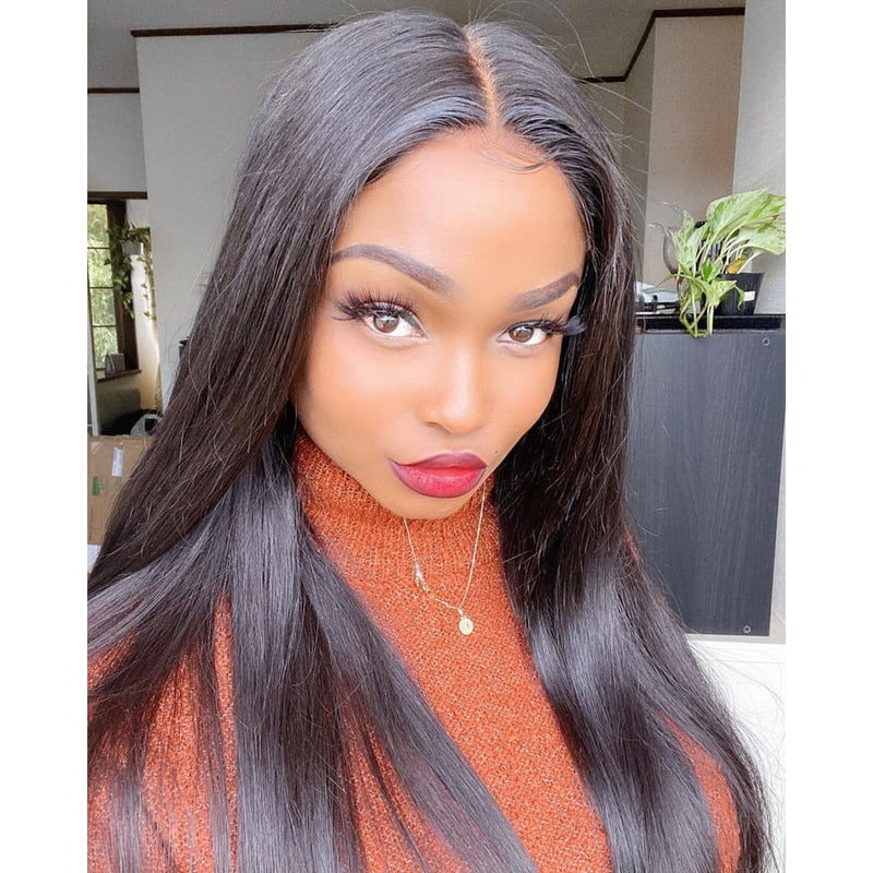 Jada | Diamond Fake Scalp 13X6 Human Hair Lace Front Wig | Silky Straight