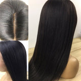 Jessica | 13X6 Deep Parting Lace Front Preplucked Virgin Human Hair Lace Wig | Yaki Straight