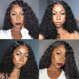Jessie | 13X6 Deep Parting Lace Front Preplucked Virgin Human Hair Lace Wig | Curly