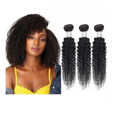 Kinky Curly Brazilian Virgin Hair Weave Bundles With 4x4 Closure