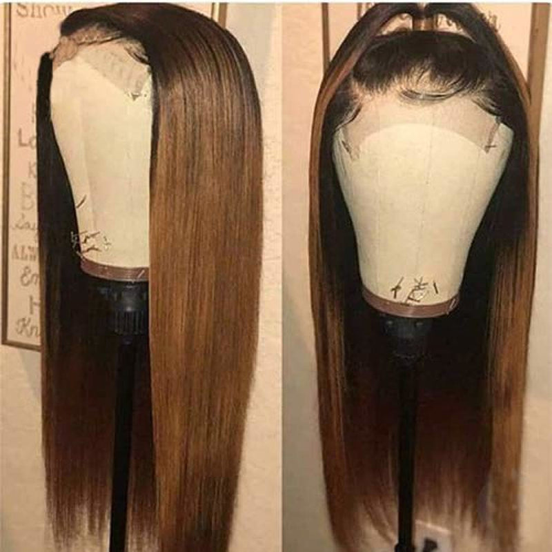 Leah 1B/27 Ombre Pre-Plucked 13X6 Human Hair Lace Front Wig