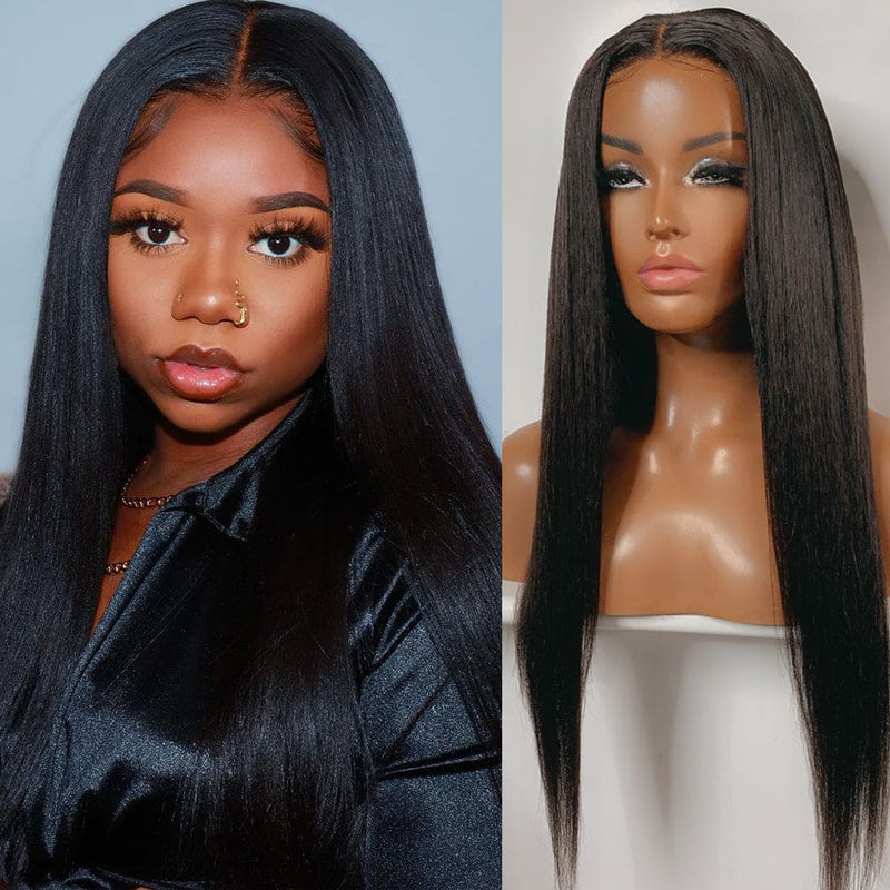 Lecia | 4X4 Lace Closure Wig Pre-plucked Human Hair Yaki