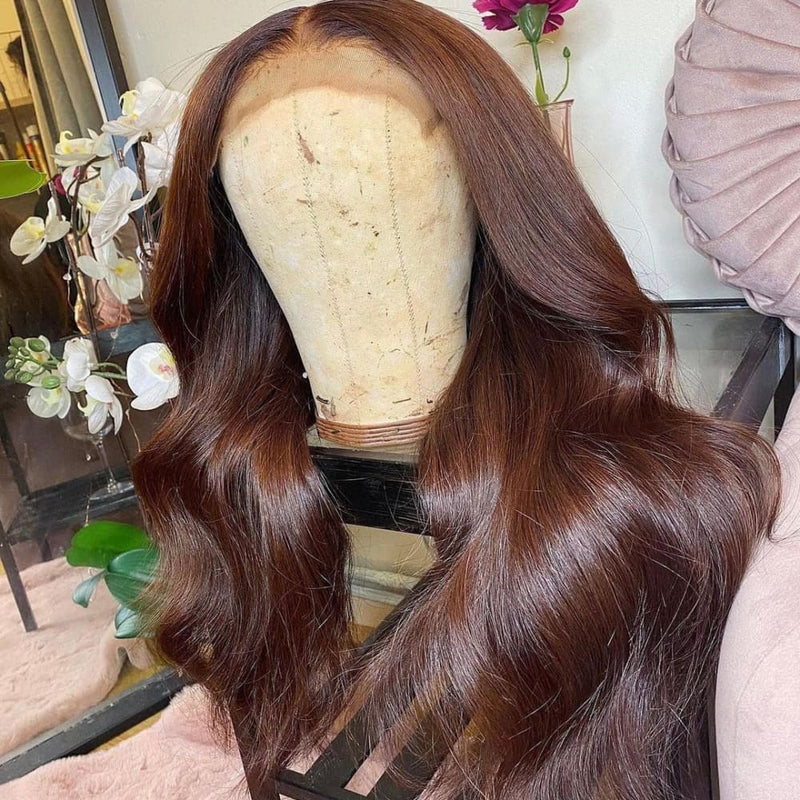 Lexie | Brown 13X6 T Parting Precolored Human Hair Lace Front Wig
