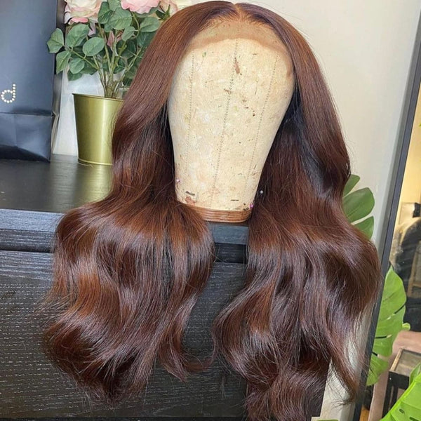 Lexie | Brown 13X6 T Parting Precolored Human Hair Lace Front Wig