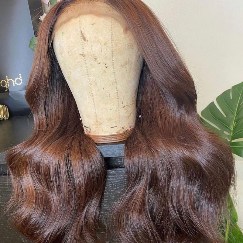 Lexie | Brown 13X6 T Parting Precolored Human Hair Lace Front Wig