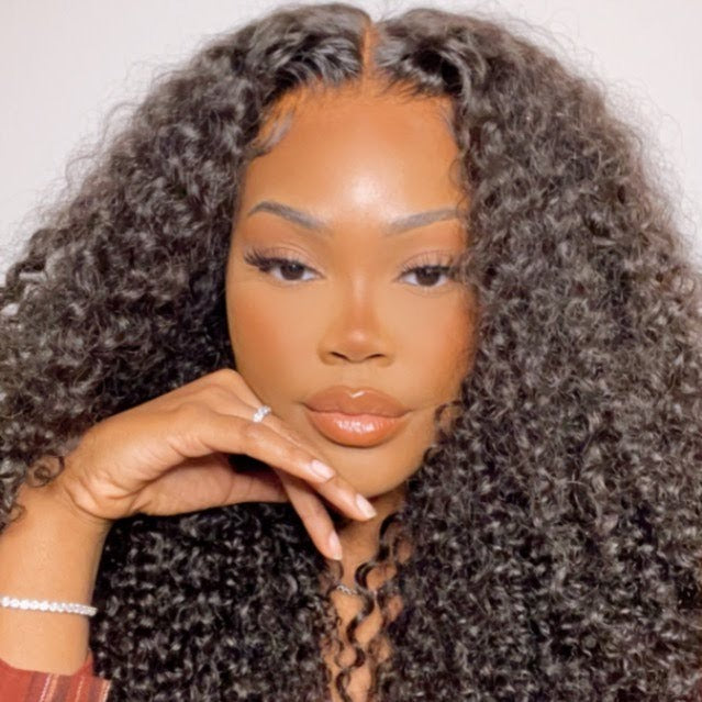 5x5 Closure Wigs Curly Skin Melt Swiss Lace Wig