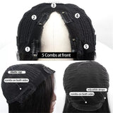 Natural V Part Wig No Leave-out Glueless Human Hair Wigs