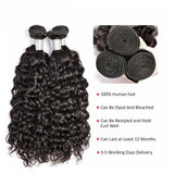 Natural Wave Brazilian Virgin Hair Weave Bundles With 4x4 Closure