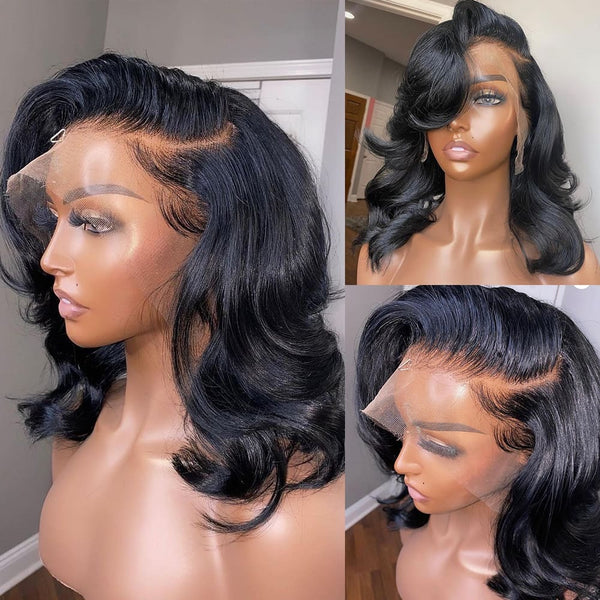 NEW Boutique Skin Melt Lace + Delicate Hairline Frontal Bob Wigs Body Wave