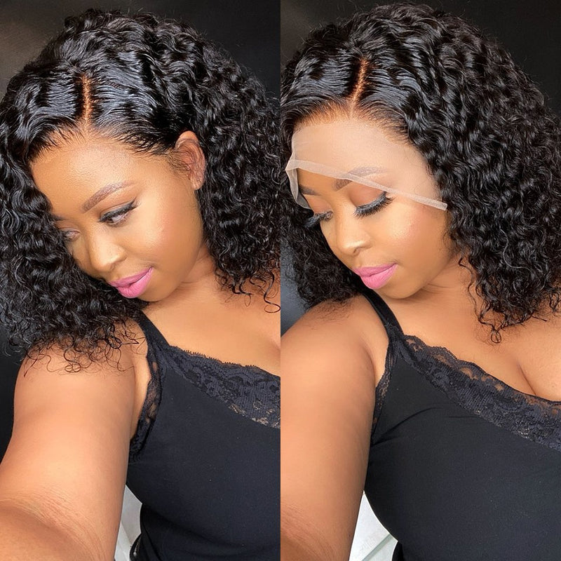 Jane | 13x4 Virgin Human Hair BOB Lace Front Wig | Curly