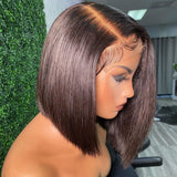 Olivia| Human Hair 13x6 BOB Lace Wig | Silky Straight