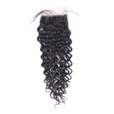 Pre-Plucked Hairline Brazilian Hair Deep Curly Lace Closure With Baby Hair