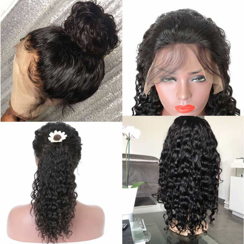 Preplucked Water Wave 360 Lace Front Human Hair Wig