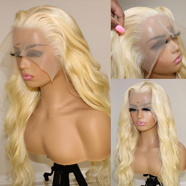 Mikayla | 13x6 HD Lace 613 Blonde Human Hair Lace Wig | Body Wave