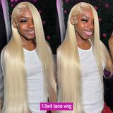 HD Lace Preplucked 613 Blonde Human Hair 3D 13x4 Full Frontal Wig