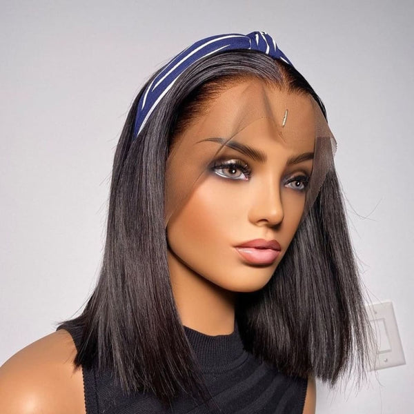 Sarah| Preplucked Virgin Human Hair 360 Bob Lace Wig | Silky Straight