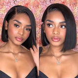 Deep Part Bob Wig Invisible Knot Most Undetectable Human Hair Lace Wig