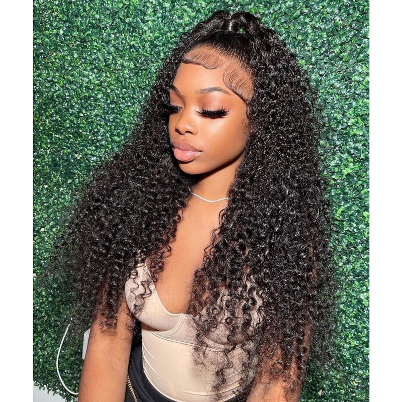 Skin Melt Lace Front Wig Curly 13x4 Invisible Swiss Lace Human Hair Frontal Wigs