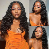 Skin Melt Lace Front Wig Loose Deep Wave 13x4 Invisible Swiss Lace Human Hair Frontal Wigs