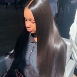 Invisible Knot Most Undectable Human Hair Silk Straight Lace Wig