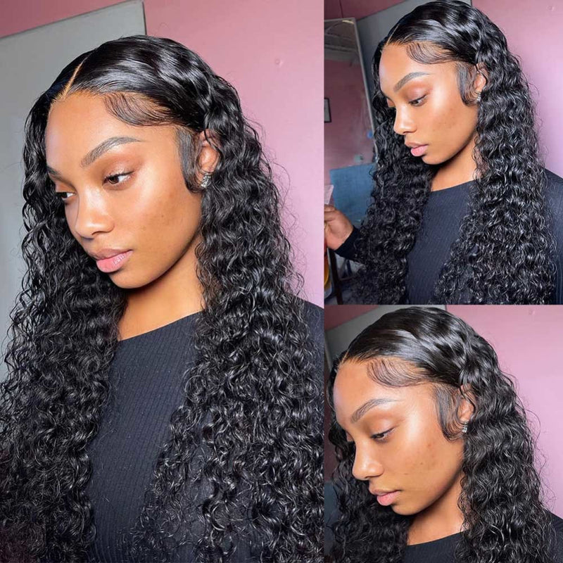 Skin Melt Lace Front Wig Water Wave 13x4 Invisible Swiss Lace Human Hair Frontal Wigs