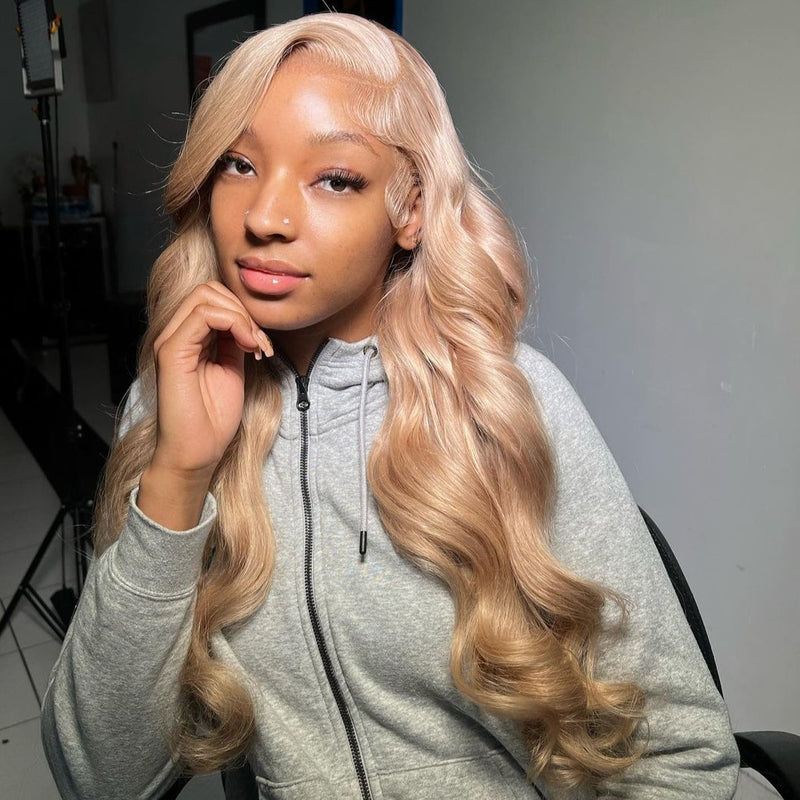 Samantha | Ash Blonde 13x6 Preplucked Human Hair Lace Front Wig
