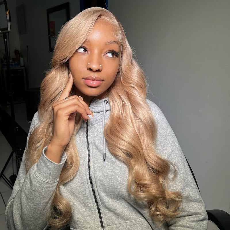 Samantha | Ash Blonde 13x6 Preplucked Human Hair Lace Front Wig