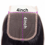Copy of Pre-Plucked Hairline Straight Lace Closure With Baby Hair Brazilian Hair