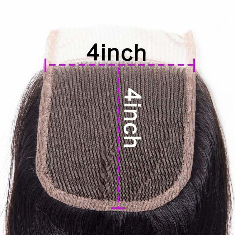 Copy of Pre-Plucked Hairline Straight Lace Closure With Baby Hair Brazilian Hair
