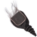 Swiss Lace Closure Pre-Plucked Hairline With Baby Hair Loose Wave