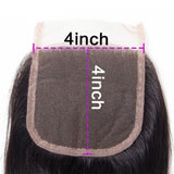 Copy of Pre-Plucked Hairline Straight Lace Closure With Baby Hair Brazilian Hair