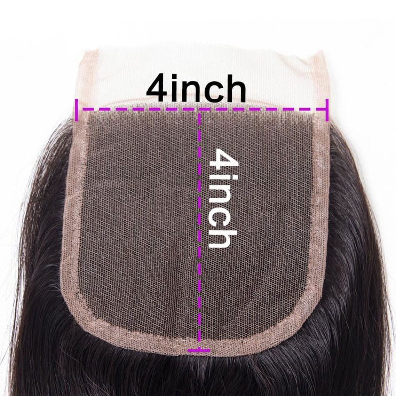 Copy of Pre-Plucked Hairline Straight Lace Closure With Baby Hair Brazilian Hair