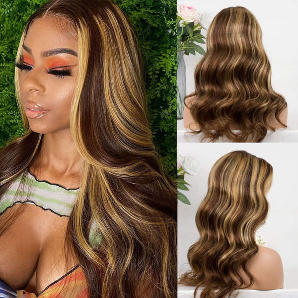 Trinity | Highlight Blonde Preplucked Virgin Human Hair Lace Wig Body Wave